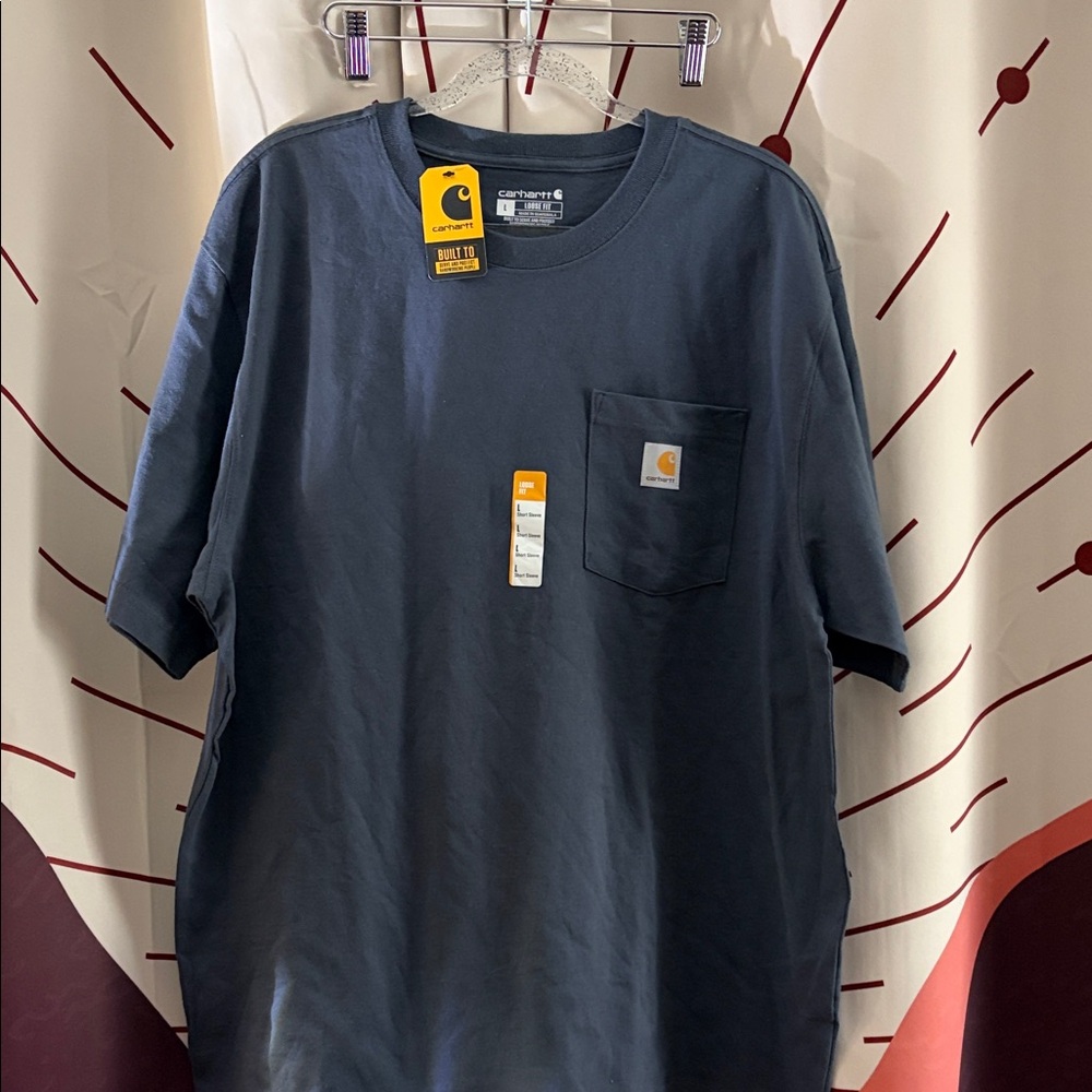 Carhartt Men's Navy Short Sleeve Shirt